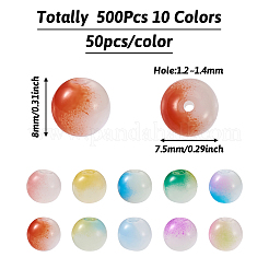 500Pcs 10 Colors Imitation Jade Glass Beads&nbsp;DGLA-KS0001-01
