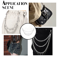 2Pcs Iron Cone Charm Body Chains&nbsp;AJEW-UN0002-12