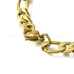 201 Stainless Steel Hollow Virgin Mary Pendant Figaro Chain Necklaces&nbsp;STAS-D196-08G