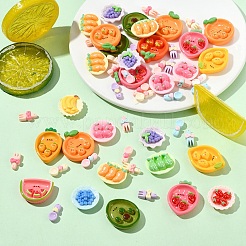 40Pcs 4 Styles Opaque Cute Resin Decoden Cabochons&nbsp;RESI-YW0005-40
