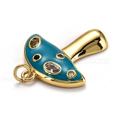 Autumn Theme Real 18K Gold Plated Brass Micro Pave Cubic Zirconia Pendants&nbsp;ZIRC-L100-019-G