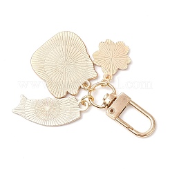 Fortune Cat Fish Flower Alloy Enamel Pendant Decorations&nbsp;HJEW-JM02873-01