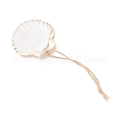 Electroplate Sea Shell Pendant Decorations&nbsp;HJEW-JM04620