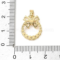 Brass Micro Pave Cubic Zirconia Pendants&nbsp;KK-E804-12G-A