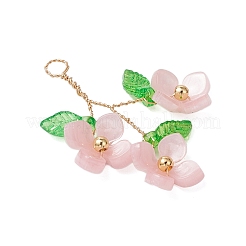Plastic with Acrylic & Copper Wire Pendants&nbsp;PALLOY-JF03601-04