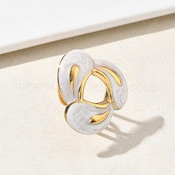 304 Stainless Steel Cuff Open Rings for Women&nbsp;RJEW-F207-02G-01