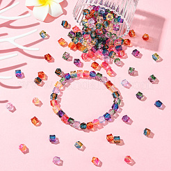 Two Tone Transparent Spray Painted Acrylic Beads&nbsp;ACRP-PA0001-01A
