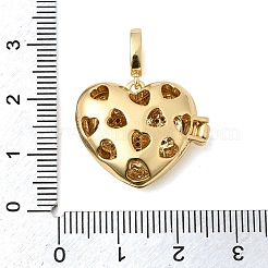 Brass Micro Pave Clear Cubic Zirconia Locket Pendants&nbsp;KK-H267-028A-01