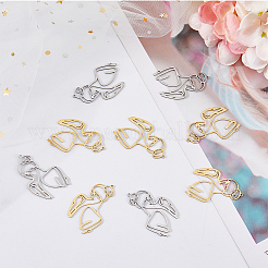 20Pcs 2 Colors 304 Stainless Steel Pendants&nbsp;STAS-DC0013-74