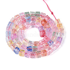 Crackle Transparent Glass Beads Strands&nbsp;GLAA-N062-6mm-11