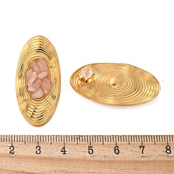 Oval Stainless Steel Stud Earrings&nbsp;EJEW-D303-01G-04
