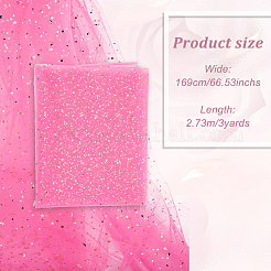 Star Moon Pattern Polyester Mesh Lace Fabric&nbsp;DIY-WH0504-446A