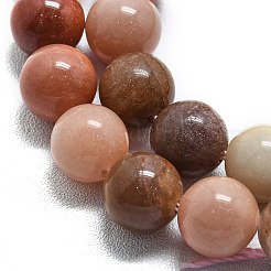 Natural Petrified Wood Round Beads Strands&nbsp;G-D356-C01-8mm