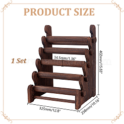 5-Tier Wood Bracelet Display Riser Stands&nbsp;BDIS-WH0003-36