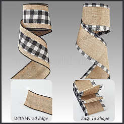 2 Rolls 2 Colors Imitation Burlap Ribbon&nbsp;DIY-CY0001-75