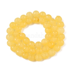Frosted Natural White Jade Beads Strands&nbsp;G-T138-8mm-209J