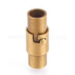 Brass Locking Tube Magnetic Clasps&nbsp;KK-K176-06AB