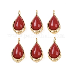 Natural & Synthetic Mixed Gemstone Teardrop Charms&nbsp;KK-B157-33G