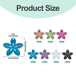 70Pcs 7 Colors Spray Paint 430 Stainless Steel Charms&nbsp;STAS-TA0006-07