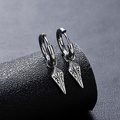304 Stainless Steel Hoop Dangle Earrings for Men&nbsp;WGD23A3-01