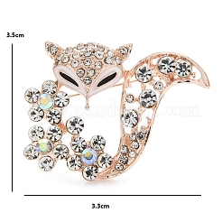 Fox Alloy Crystal Rhinestone Brooch&nbsp;PW-WG980DE-01