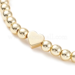 5Pcs 5 Style Star & Cross & Moon & Heart & Butterfly Brass & Synthetic Hematite Beaded Stretch Bracelets Set for Women&nbsp;BJEW-JB09090