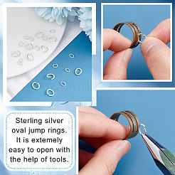 30Pcs 3 Size 925 Sterling Silver Open Jump Rings&nbsp;FIND-BC0003-90