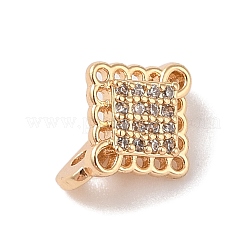 Brass Micro Pave Cubic Zirconia Spacer Bars&nbsp;KK-B100-071G