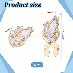 Alloy Rhinestone Cufflinks&nbsp;FIND-WH0111-882B