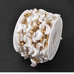 Ion Plating(IP) 304 Stainless Steel Flower Link Chains&nbsp;CHS-H034-03G-03