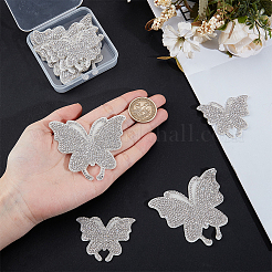 10Pcs 2 Styles Glass Rhinestone Car Stickers&nbsp;STIC-GF0001-42B