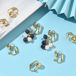 SHEGRACE Brass Clip-on Earring Findings&nbsp;XGR0066G-53G