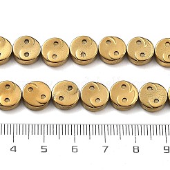 Electroplated Synthetic Non-magnetic Hematite Beads Strands&nbsp;G-B132-C01-01A