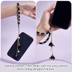 3Pcs 3 Colors Glass & Polymer Clay Rhinestone Mobile Straps&nbsp;HJEW-PH01981