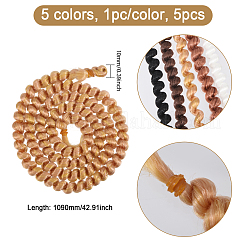 5Pcs 5 Colors Polypropylene Doll Curly Wigs&nbsp;DIY-CA0007-14