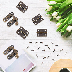 2Pcs Iron Wooden Box Lock Catch Clasps&nbsp;IFIN-CL0001-02