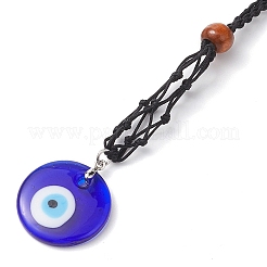 Handmade Evil Eye Lampwork Pendant Decoraton&nbsp;HJEW-JM02027-02