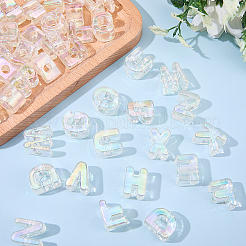 54Pcs 26 Styles UV Plating Transparent Acrylic Beads&nbsp;OACR-SP0002-39