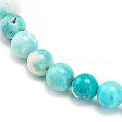 Natural Howlite Round Beaded Stretch Bracelet&nbsp;BJEW-JB08290-02