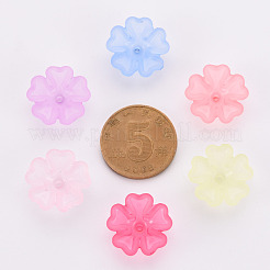 Transparent Frosted Acrylic Bead Caps&nbsp;MACR-S371-04A