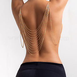 Brass Multi-Layered Tassel Chest Body Chains for Women&nbsp;WG39DA5-01