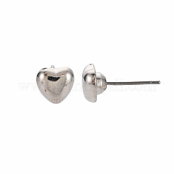 Heart Stud Earrings for Women&nbsp;EJEW-S213-02A-01S-RS