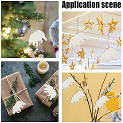 Animal Theme Unfinished Blank Wooden Pendants Set for Painting Arts&nbsp;WOOD-WH0124-26B
