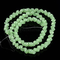 Diamond Shape Imitation Jade Glass Bead Strands&nbsp;EGLA-J059-J04