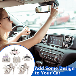 Alloy Rhinestone Car Air Vent Clips&nbsp;HJEW-OC00244