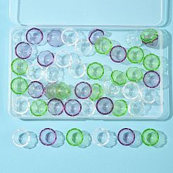 50Pcs 3 Colors Transparent Acrylic Bead Caps&nbsp;OACR-FS0002-45