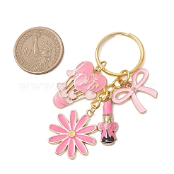 Flower with Hot Air Balloon Alloy Enamel Keychains&nbsp;KEYC-JKC01448