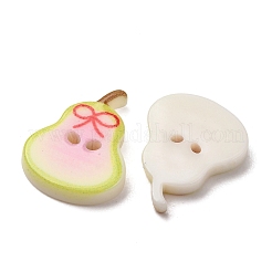 2-Hole Printed Opaque Resin Buttons&nbsp;RE-CBA2C75-04A