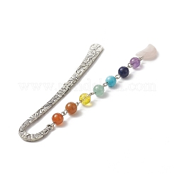 Random Stone Moon Pendant Bookmarks&nbsp;AJEW-JK00205
