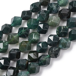 Natural Moss Agate Beads Strands&nbsp;G-F523-37-8mm